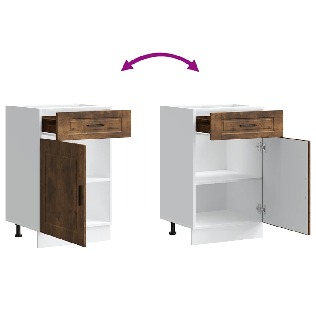 vidaXL ντουλάπι βάσης κουζίνας Porto Καπνιστή βελανιδιά