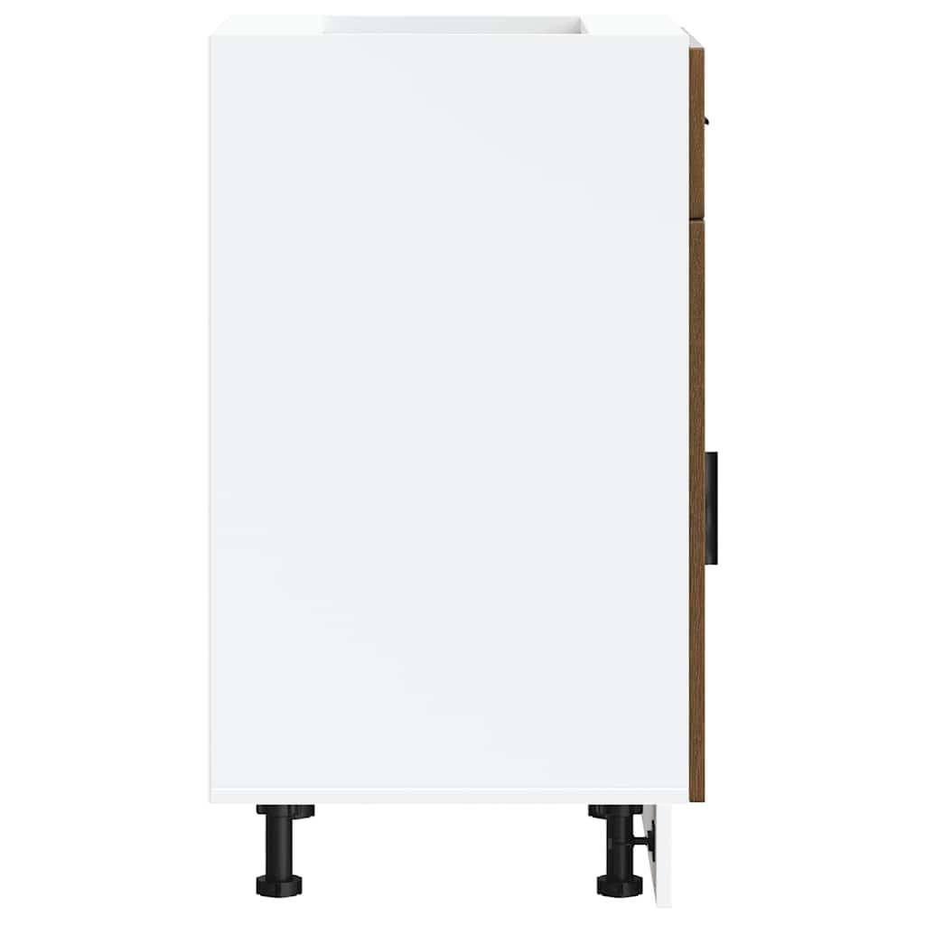 vidaXL ντουλάπι βάσης κουζίνας Porto Καφέ Δρυς κατασκευασμένο ξύλο