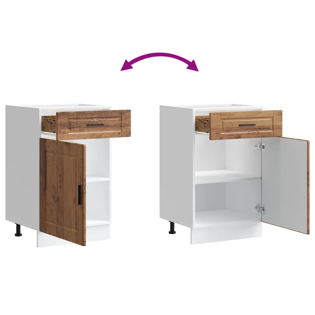 vidaXL ντουλάπι βάσης κουζίνας Porto Παλαιό ξύλο κατασκευασμένο ξύλο