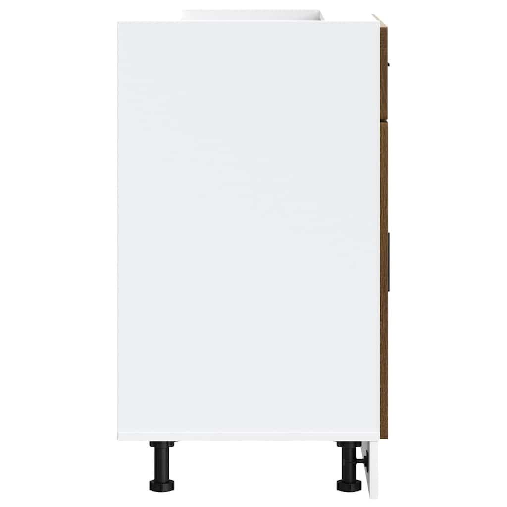 vidaXL ντουλάπι βάσης κουζίνας Porto Καφέ Δρυς κατασκευασμένο ξύλο