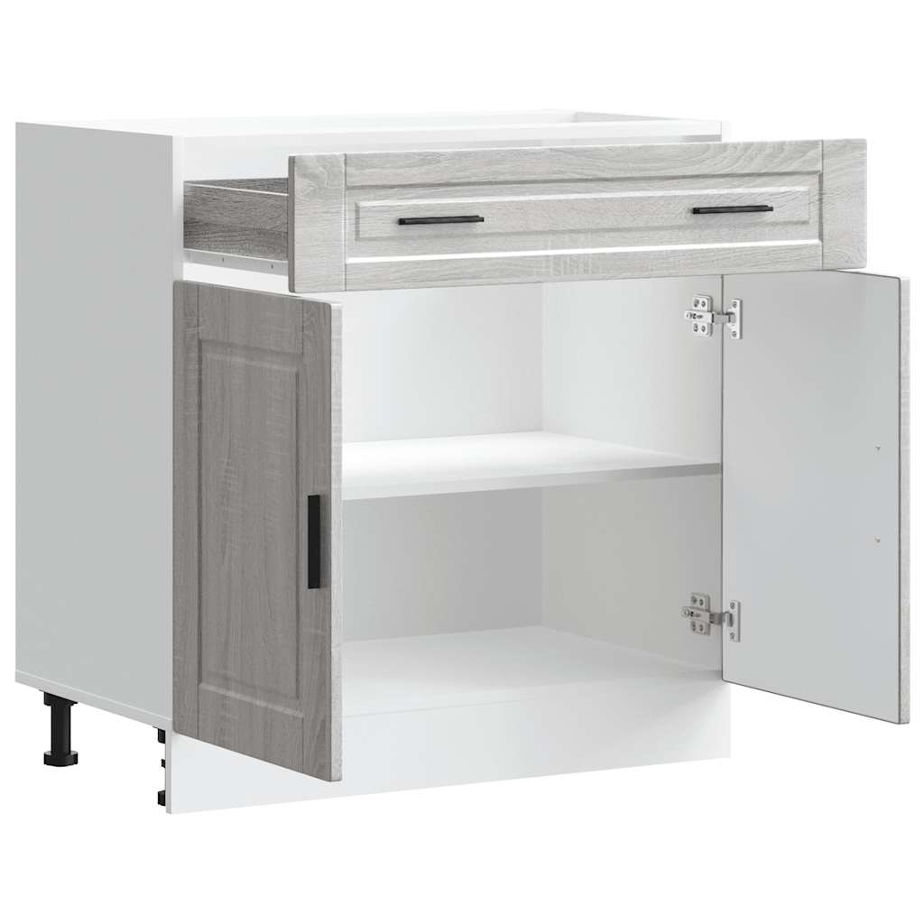 vidaXL ντουλάπι βάσης κουζίνας Porto Γκρίζο Σονόμα κατασκευασμένο ξύλο