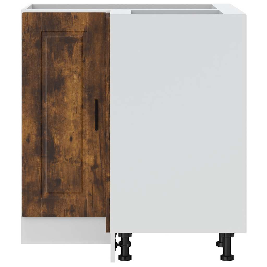 vidaXL Γωνιακό ντουλάπι βάσης κουζίνας Porto Καπνιστή Δρυς Επεξ. Ξύλο