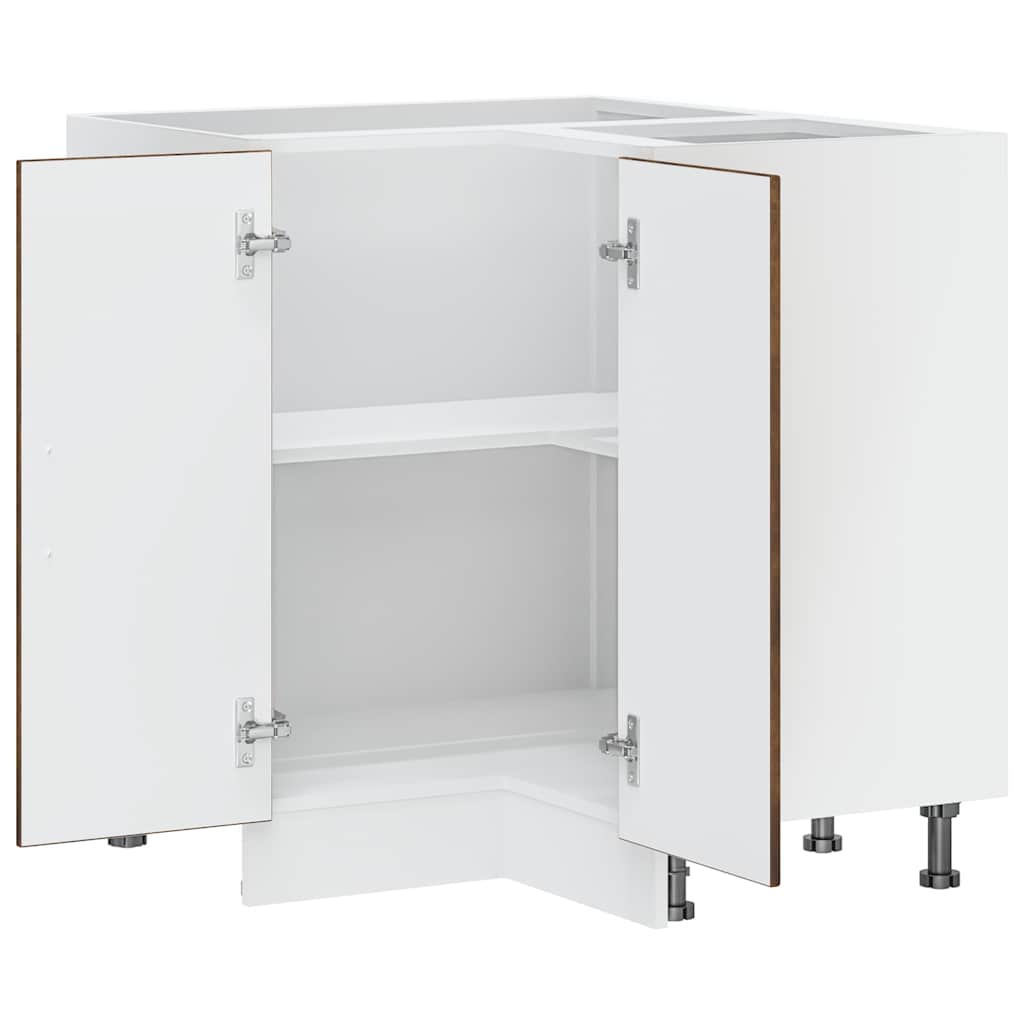 vidaXL Γωνιακό ντουλάπι βάσης κουζίνας Porto Καπνιστή Δρυς Επεξ. Ξύλο