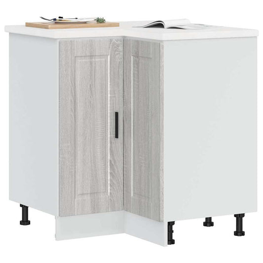 vidaXL Γωνιακό ντουλάπι βάσης κουζίνας Porto Γκρι Sonoma Επεξ. Ξύλο
