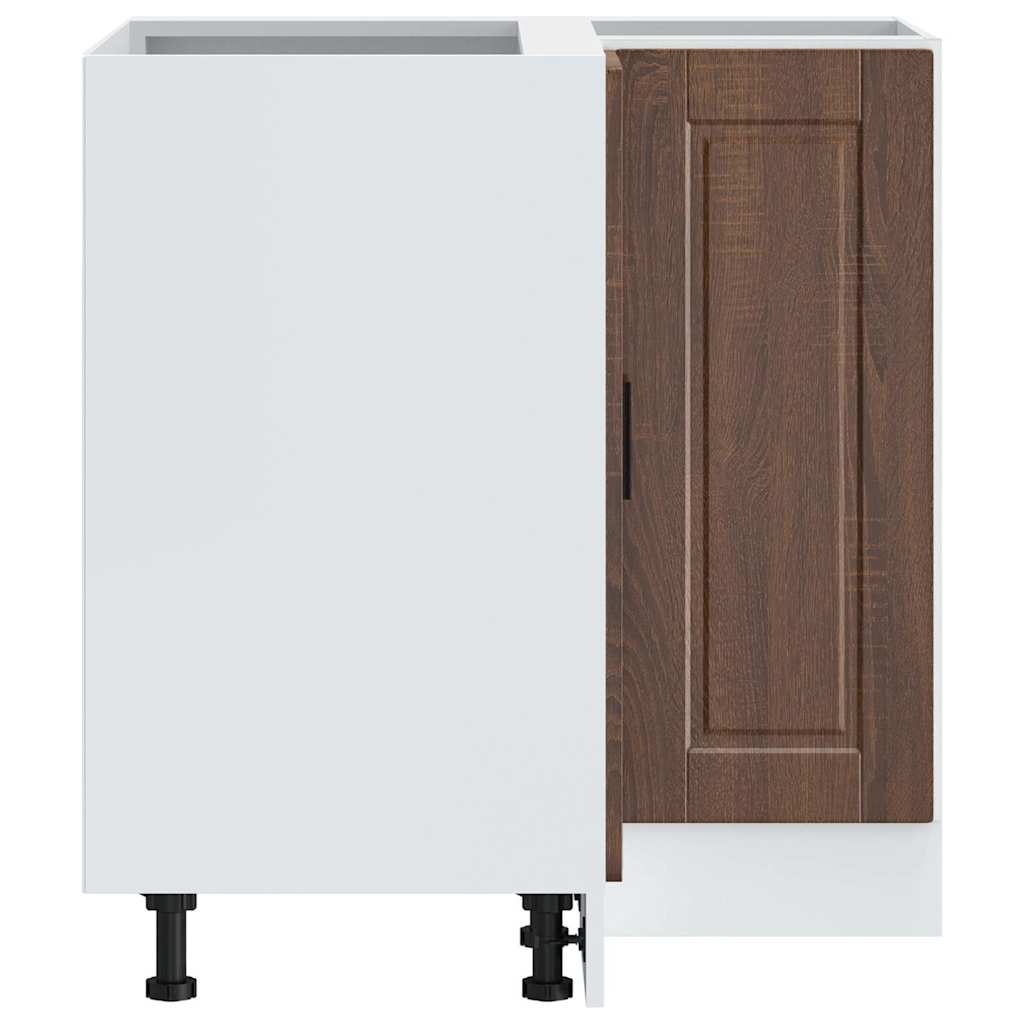 vidaXL Γωνιακό ντουλάπι βάσης κουζίνας Porto Καφέ Δρυς Επεξ. Ξύλο