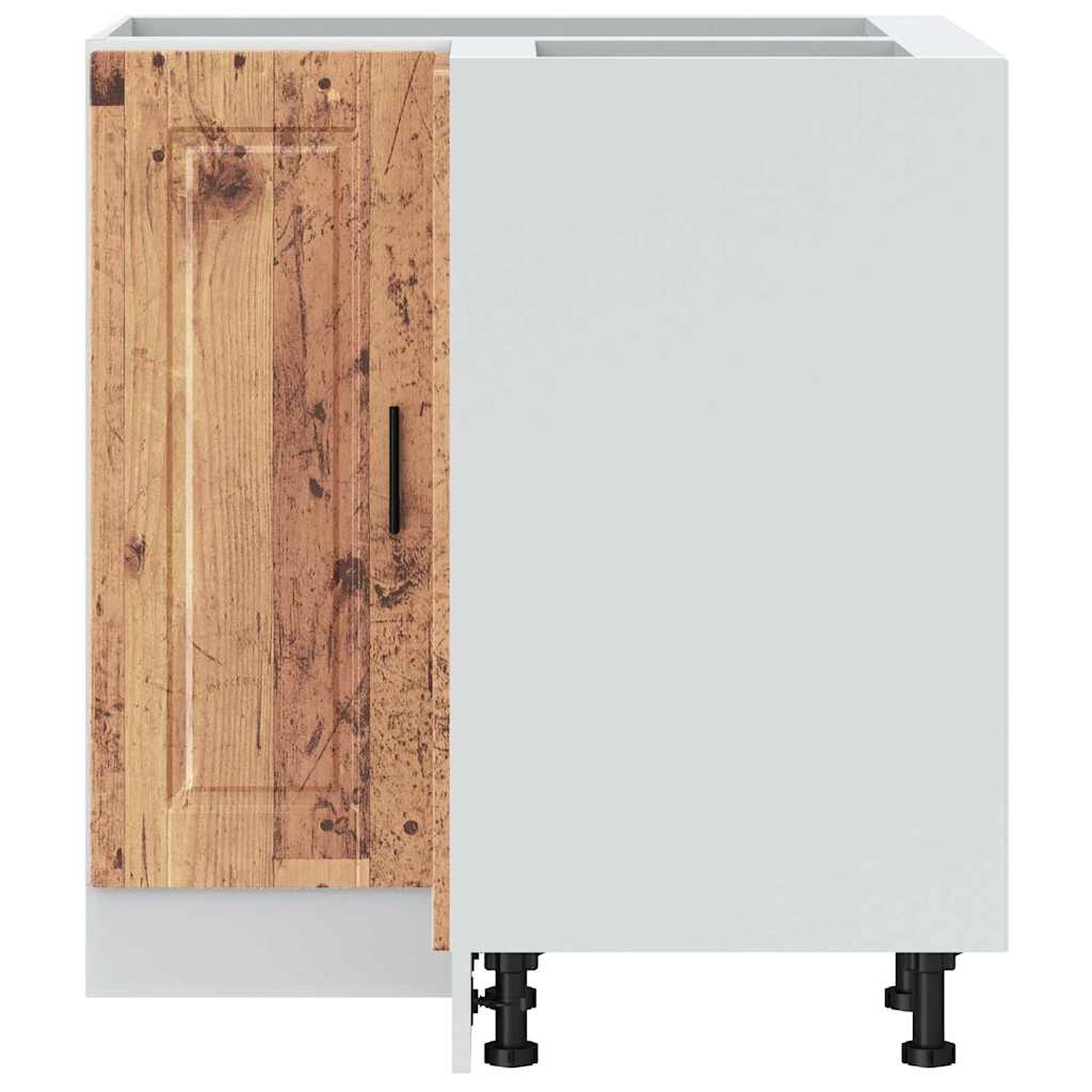 vidaXL Γωνιακό ντουλάπι βάσης κουζίνας Porto Παλαιού Ξύλου Επεξ. Ξύλο