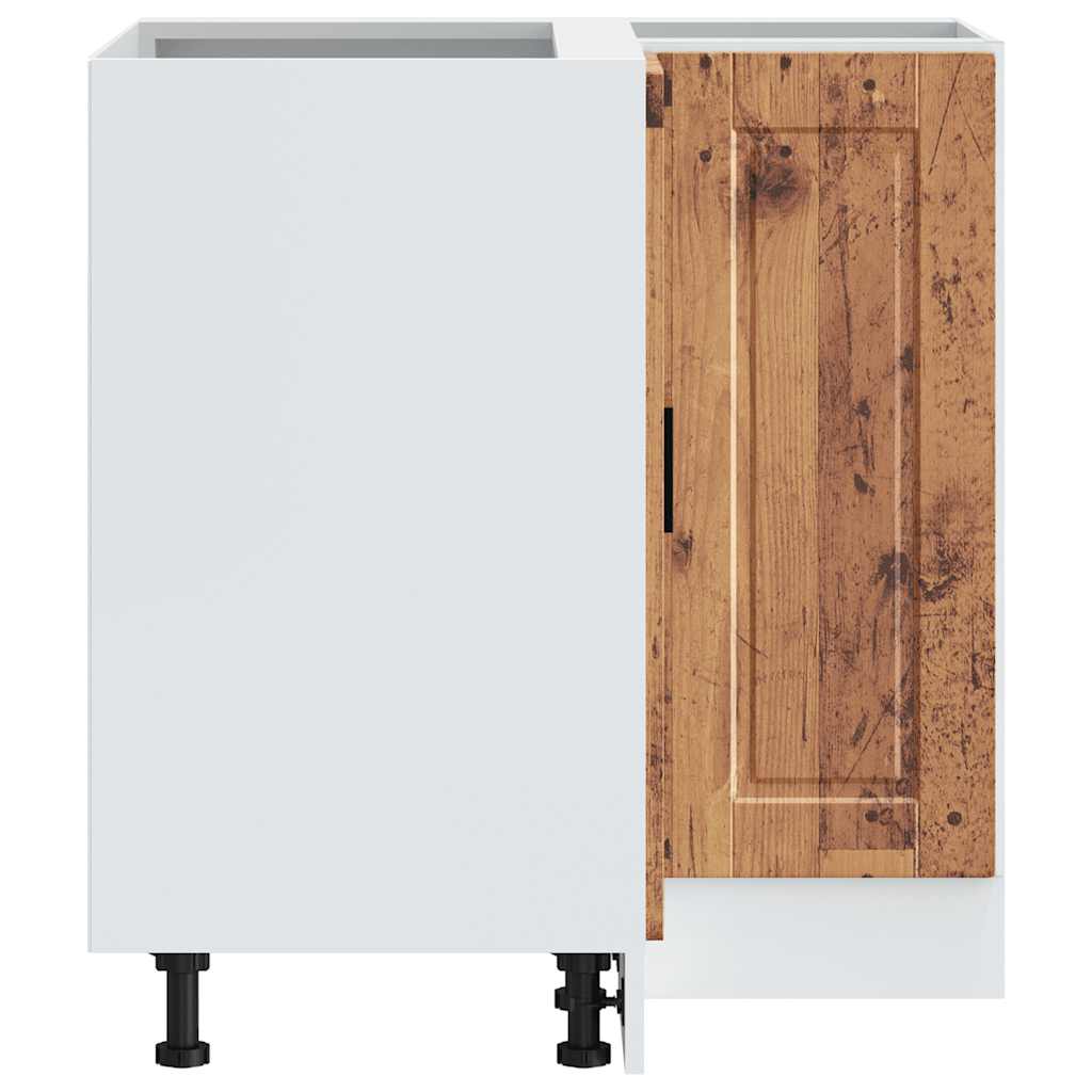 vidaXL Γωνιακό ντουλάπι βάσης κουζίνας Porto Παλαιού Ξύλου Επεξ. Ξύλο