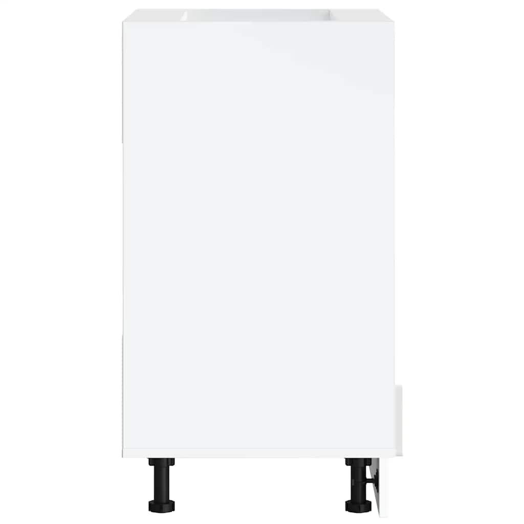 vidaXL Ντουλάπι φούρνου Porto Γυαλ. Λευκό Επεξεργασμένο ξύλο