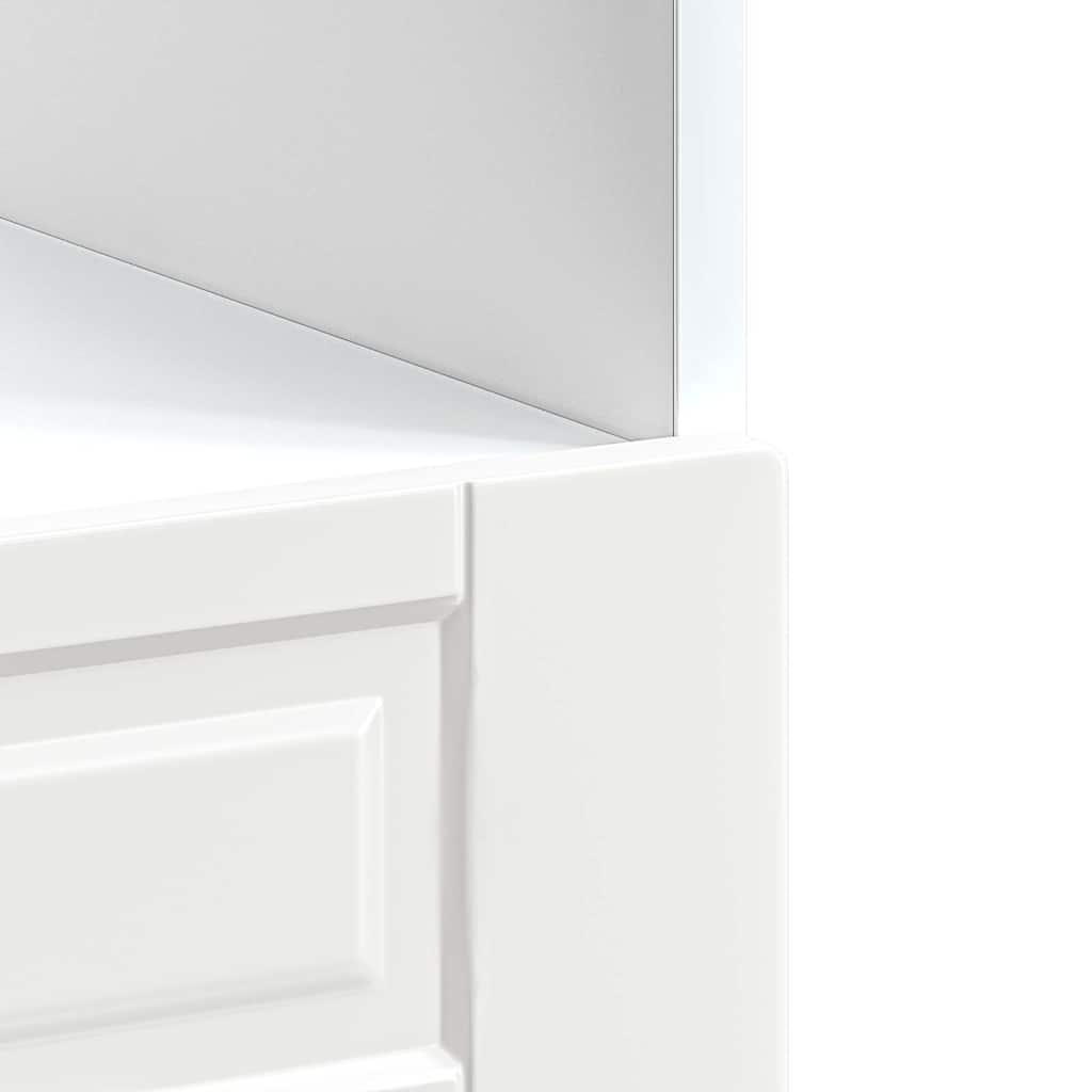 vidaXL Ντουλάπι φούρνου Porto Γυαλ. Λευκό Επεξεργασμένο ξύλο