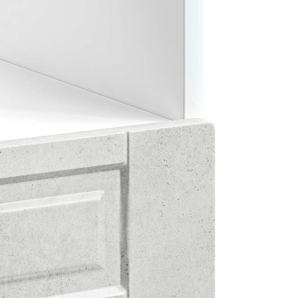 vidaXL Ντουλάπι φούρνου Porto Γκρι Σκυροδέματος Επεξεργασμένο ξύλο