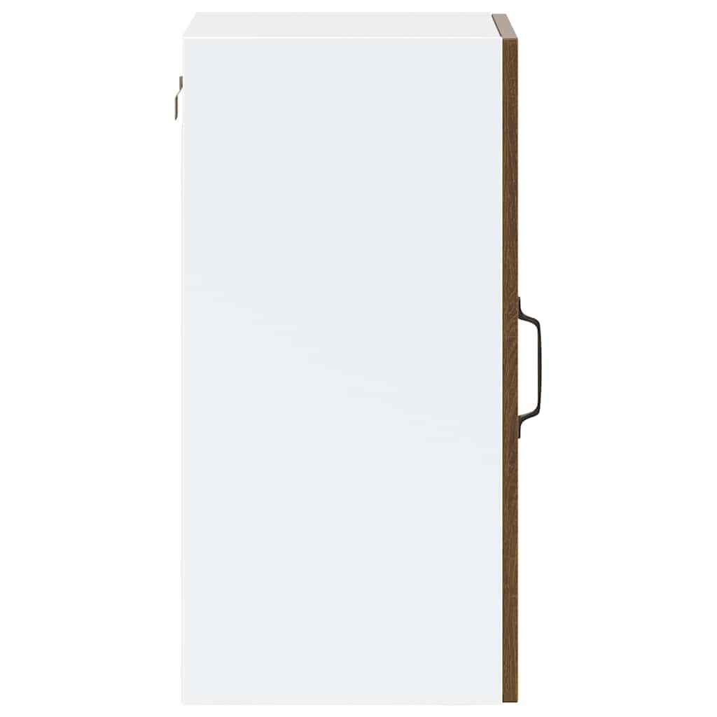 vidaXL Ντουλάπι τοίχου κουζίνας με γυάλινη πόρτα Porto Καφέ δρυς