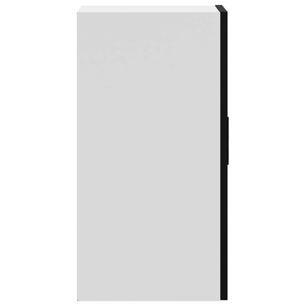 vidaXL ντουλάπι τοίχου κουζίνας "Porto" Μαύρο μηχανουργικό ξύλο