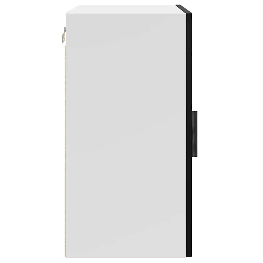 vidaXL ντουλάπι τοίχου κουζίνας "Porto" Μαύρο μηχανουργικό ξύλο