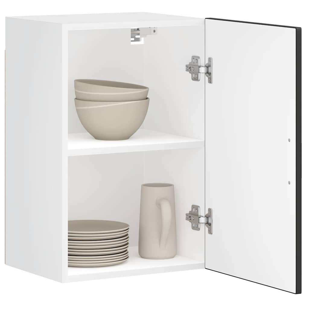 vidaXL ντουλάπι τοίχου κουζίνας "Porto" Μαύρο μηχανουργικό ξύλο