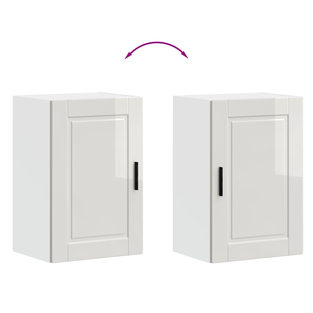 vidaXL ντουλάπι τοίχου κουζίνας "Porto" Υψηλή στιλπνότητα λευκό