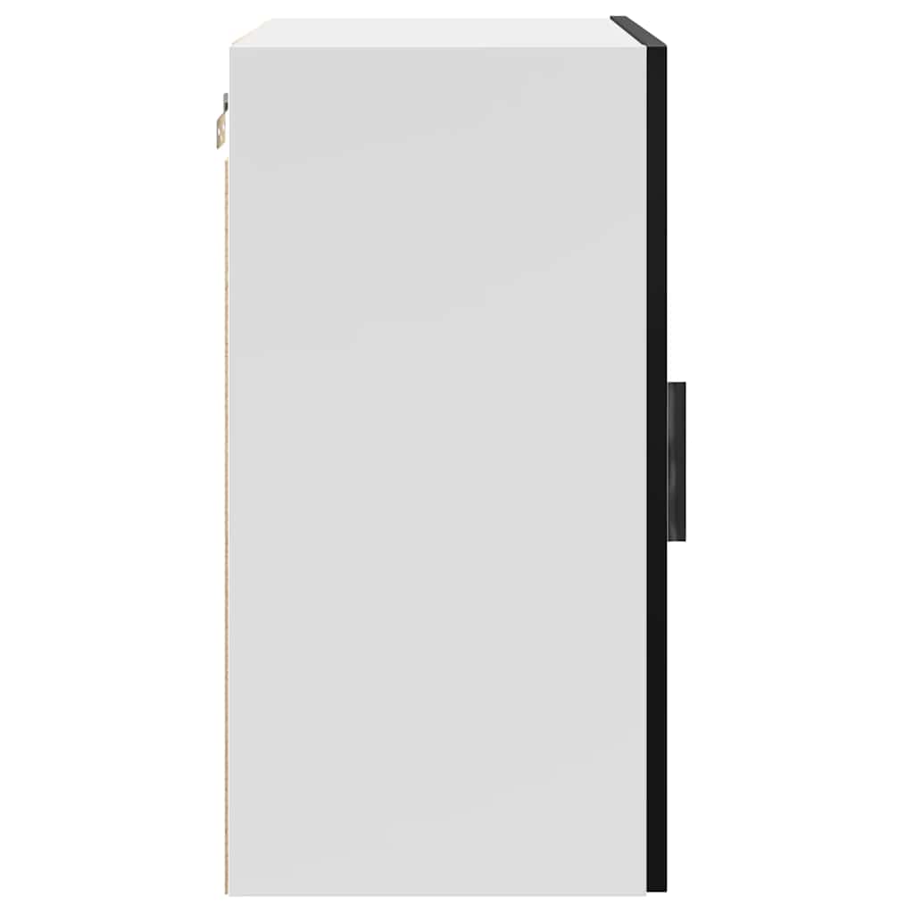 vidaXL ντουλάπι τοίχου κουζίνας "Porto" Μαύρο μηχανουργικό ξύλο