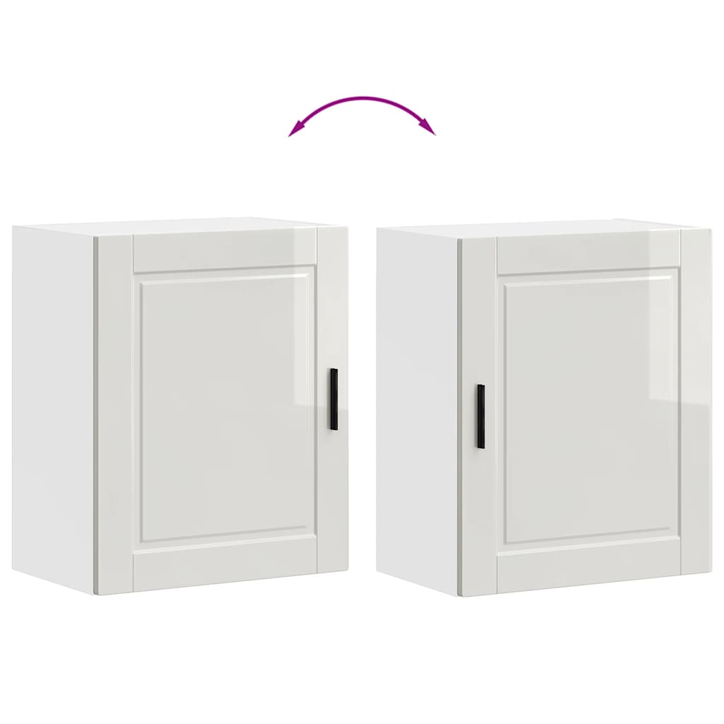 vidaXL ντουλάπι τοίχου κουζίνας "Porto" Υψηλή στιλπνότητα λευκό