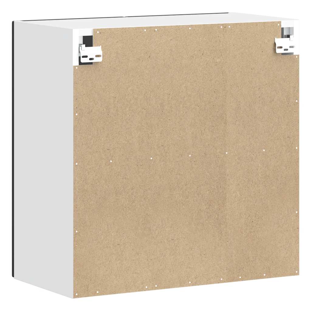 vidaXL ντουλάπι τοίχου κουζίνας "Porto" Μαύρο μηχανουργικό ξύλο