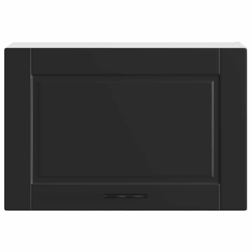 vidaXL ντουλάπι τοίχου κουζίνας "Porto" Μαύρο μηχανουργικό ξύλο
