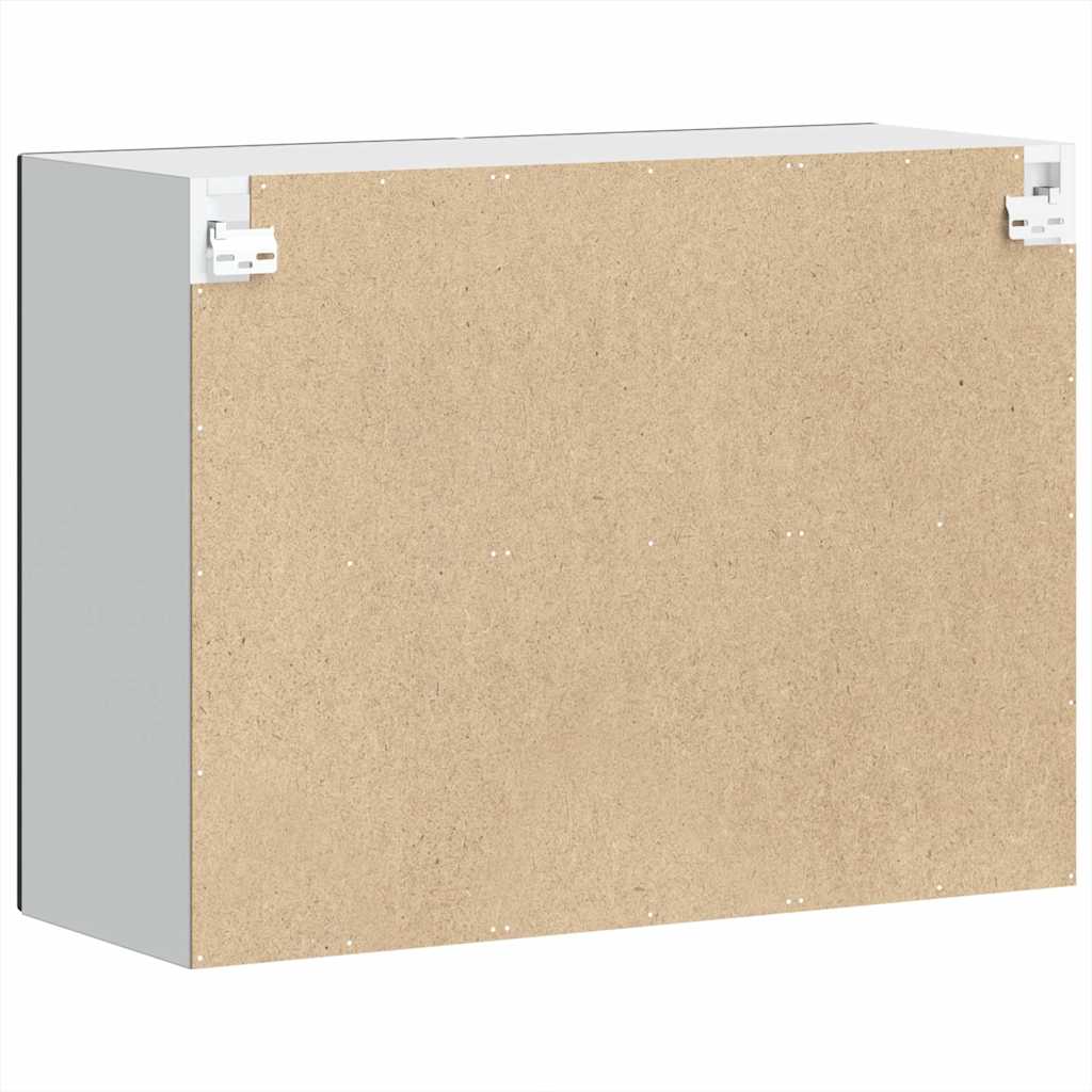 vidaXL Ντουλάπι τοίχου κουζίνας με γυάλινη πόρτα Porto Μαύρο