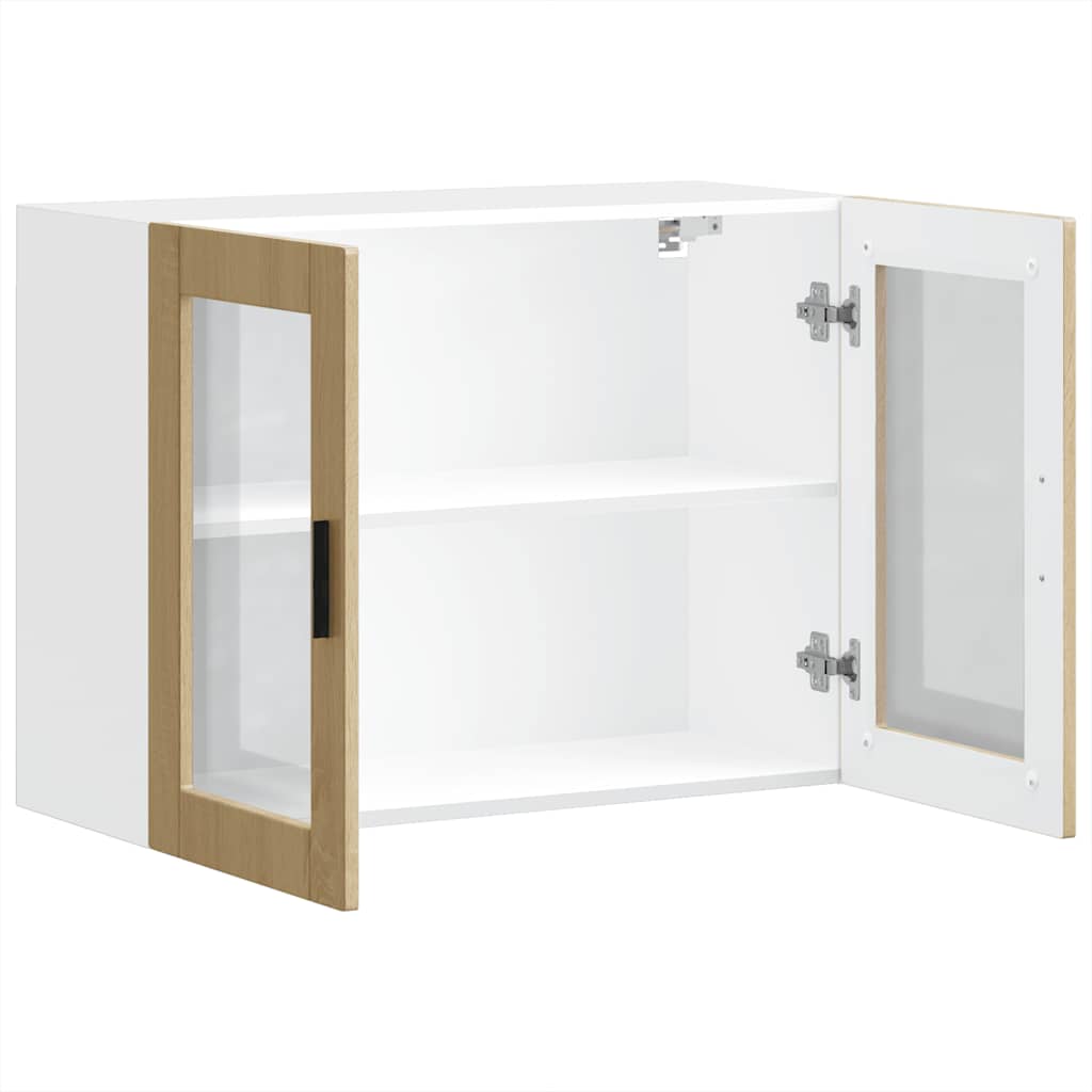 vidaXL Ντουλάπι τοίχου κουζίνας με γυάλινη πόρτα Porto Δρυς Sonoma