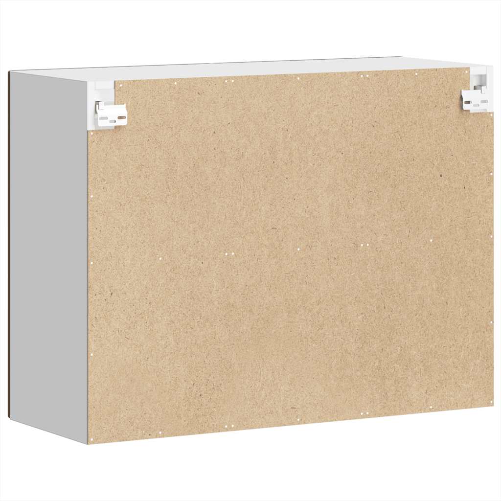 vidaXL Ντουλάπι τοίχου κουζίνας με γυάλινη πόρτα Porto Καφέ δρυς