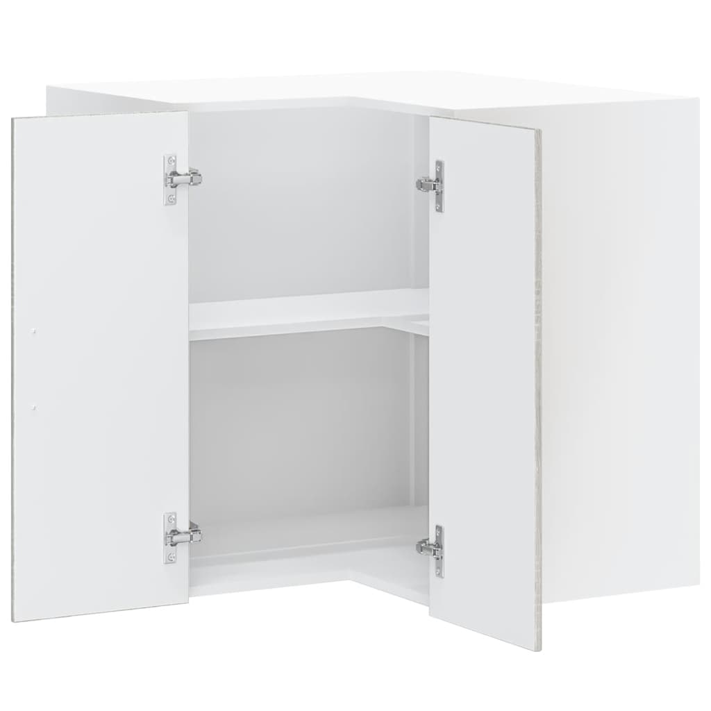 vidaXL Γωνιακό ντουλάπι τοίχου κουζίνας Porto Γκρι Sonoma Επεξ. Ξύλο