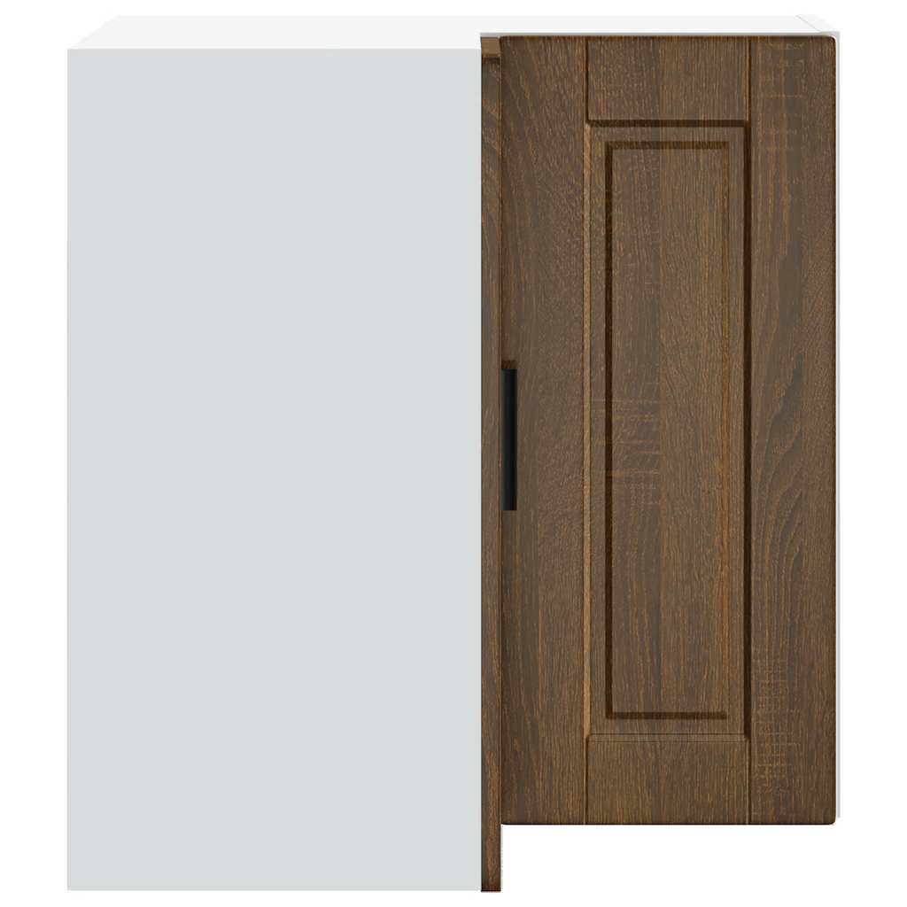 vidaXL Γωνιακό ντουλάπι τοίχου κουζίνας Porto Καφέ Δρυς Επεξ. Ξύλο