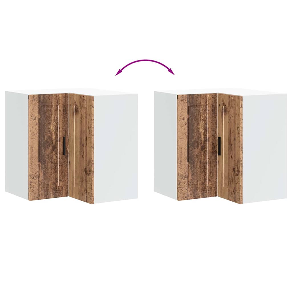 vidaXL Γωνιακό ντουλάπι τοίχου κουζίνας Porto Παλαιού Ξύλου Επεξ. Ξύλο