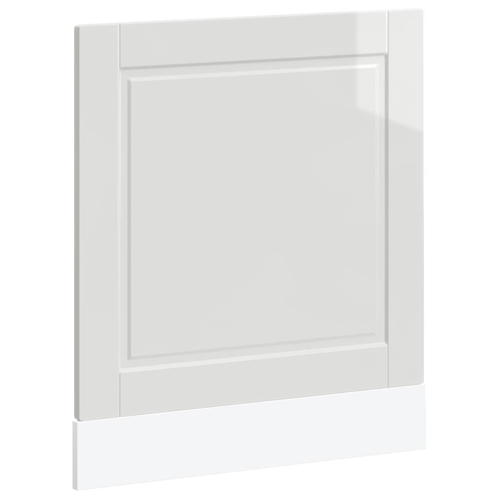 vidaXL Πίνακας πλυντηρίου πιάτων Porto Γυαλ. Λευκό 60x1,5x67 εκ.