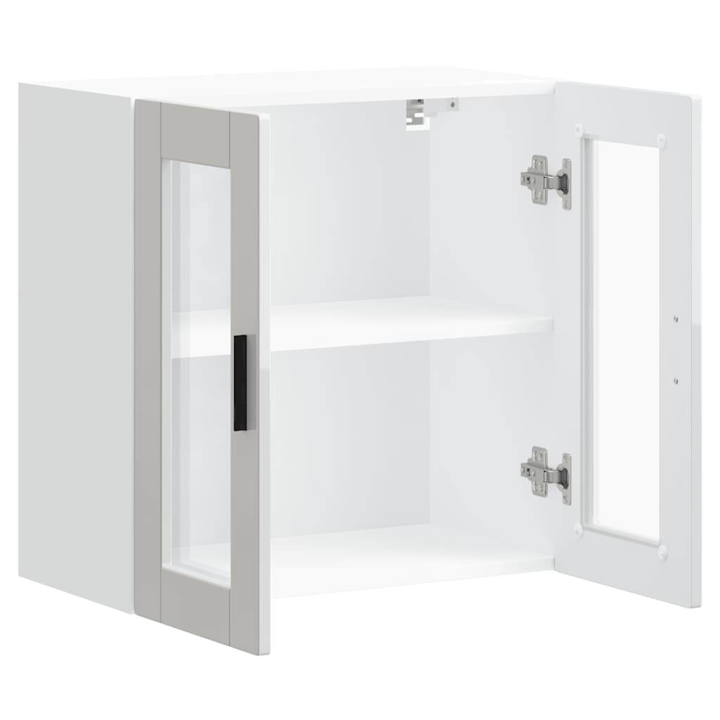 vidaXL Ντουλάπι τοίχου κουζίνας γυάλινη πόρτα Porto