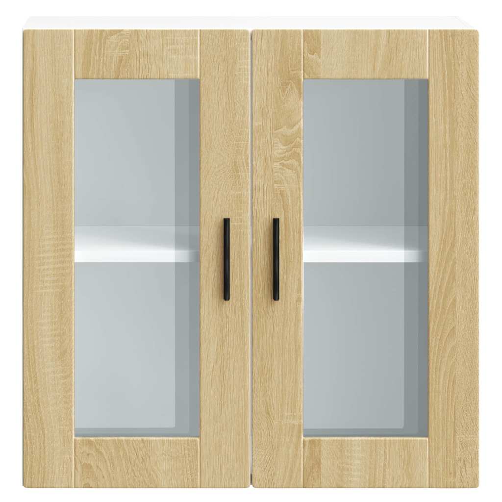 vidaXL Ντουλάπι τοίχου κουζίνας με γυάλινη πόρτα Porto Δρυς Sonoma