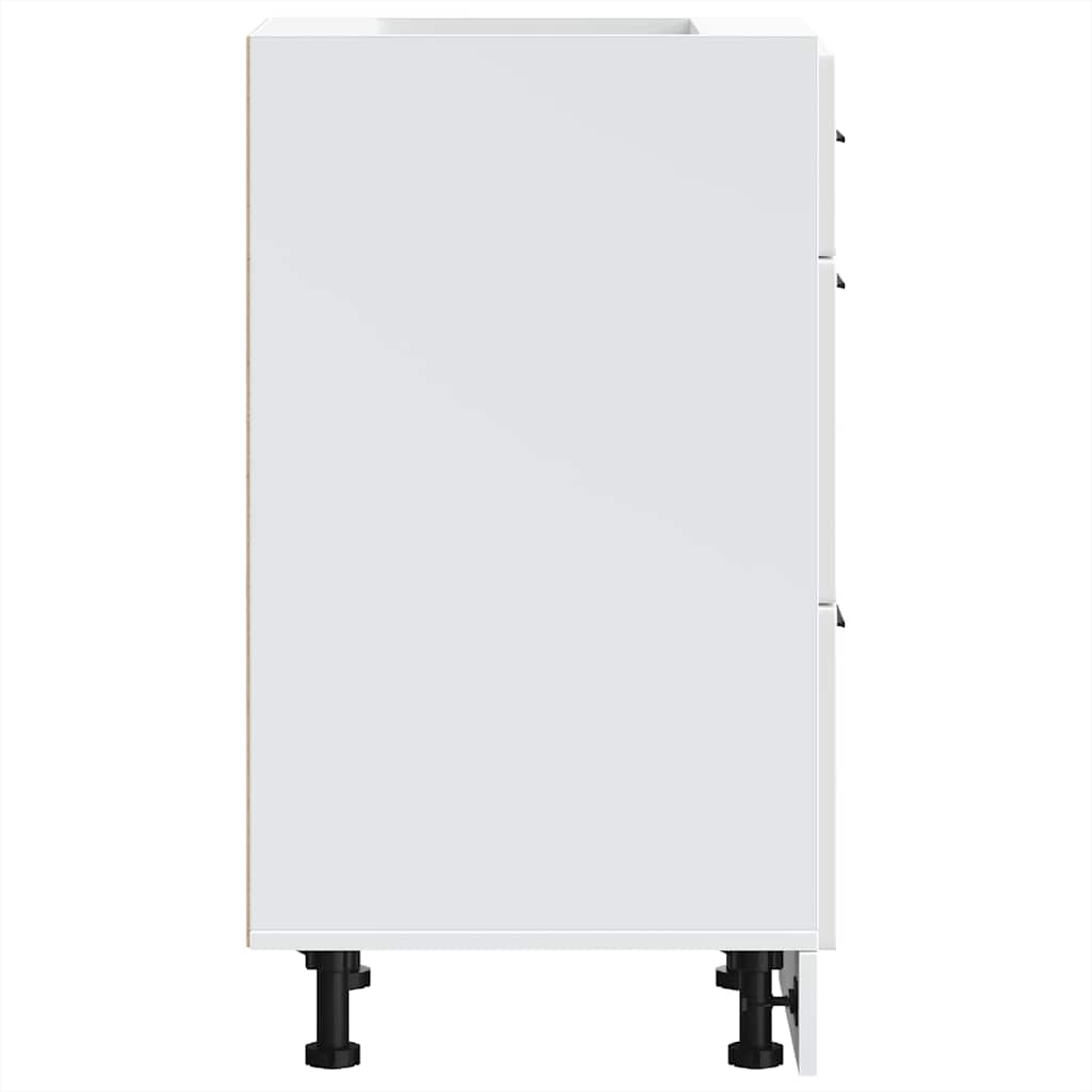 vidaXL ντουλάπι βάσης κουζίνας Porto Λευκό Υψηλής στιλπνότητας