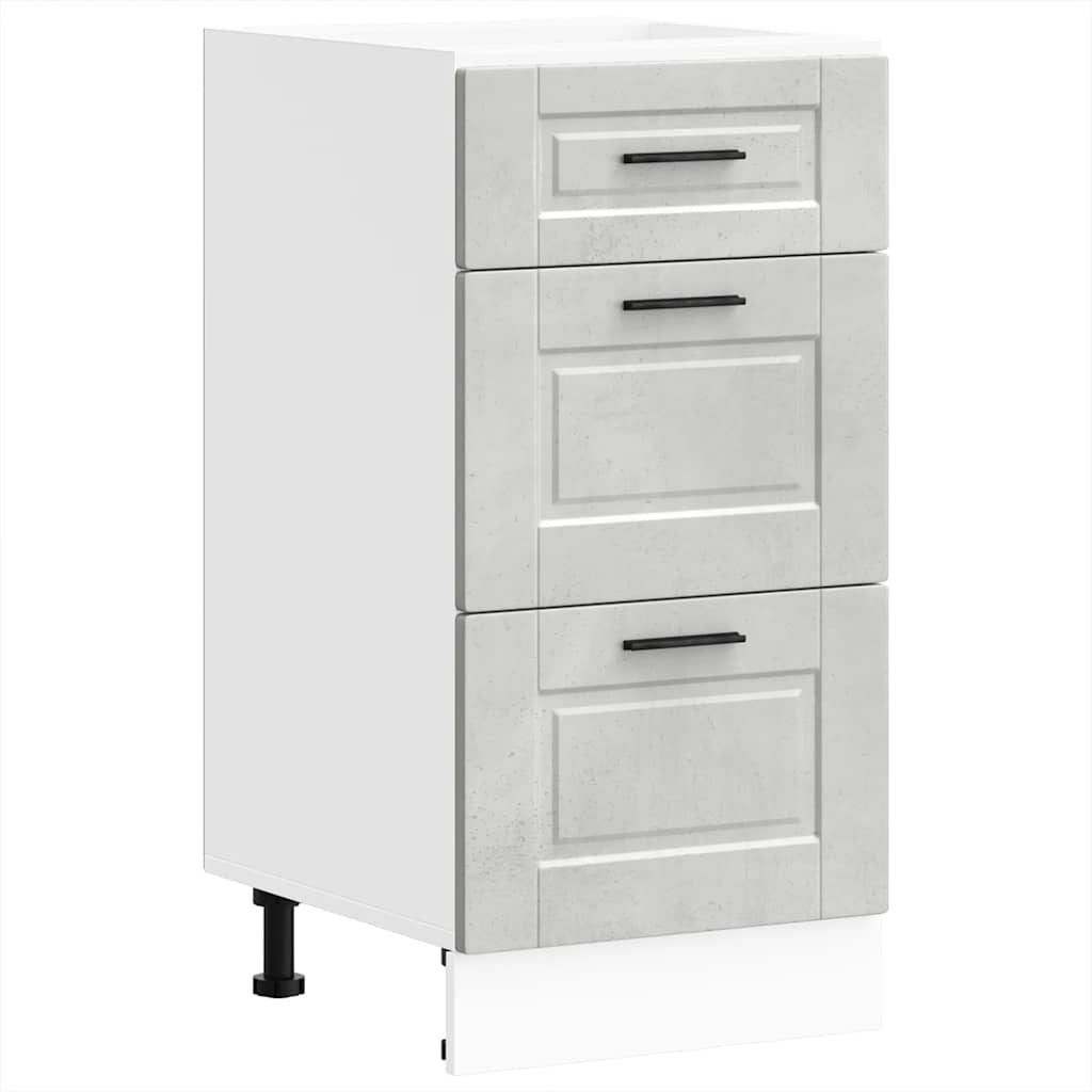 vidaXL ντουλάπι βάσης κουζίνας Porto Μπετόν Γκρι κατασκευασμένο ξύλο