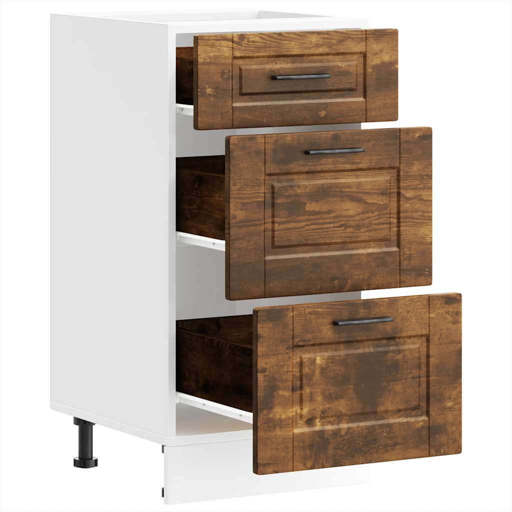 vidaXL ντουλάπι βάσης κουζίνας Porto Καπνιστή βελανιδιά