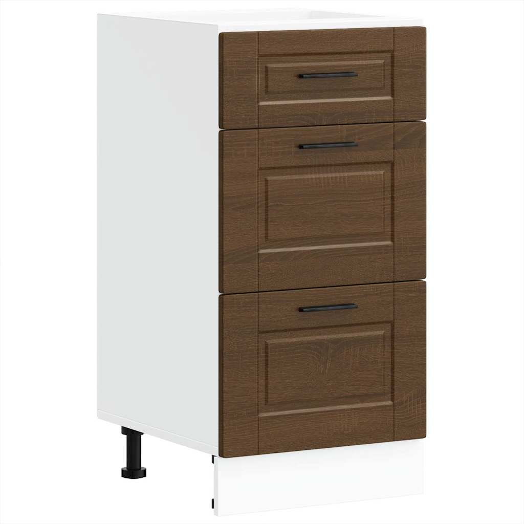 vidaXL ντουλάπι βάσης κουζίνας Porto Καφέ Δρυς κατασκευασμένο ξύλο