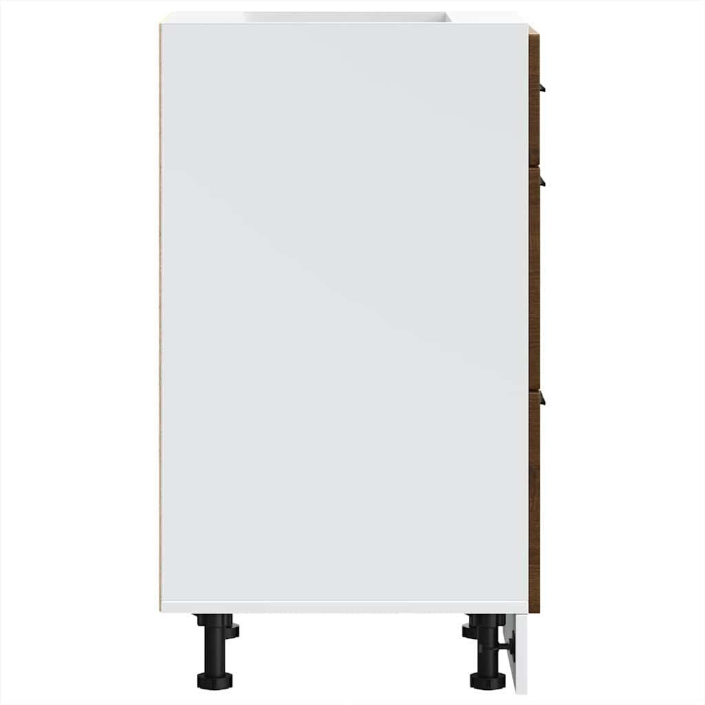 vidaXL ντουλάπι βάσης κουζίνας Porto Καφέ Δρυς κατασκευασμένο ξύλο