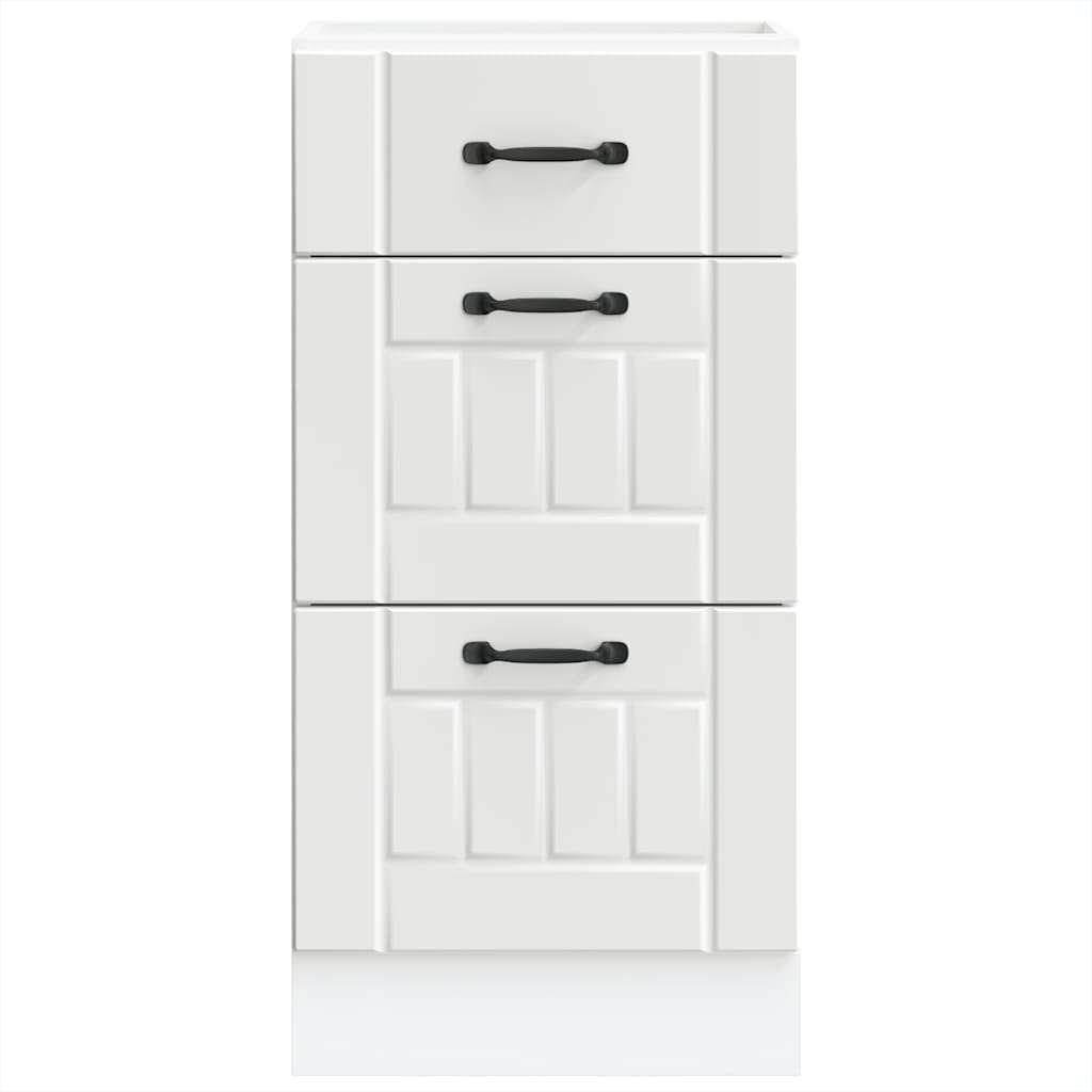 vidaXL ντουλάπι βάσης κουζίνας Lucca Λευκό κατασκευασμένο ξύλο