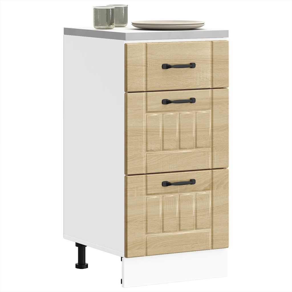 vidaXL ντουλάπι βάσης κουζίνας Lucca Δρυς sonoma κατασκευασμένο ξύλο