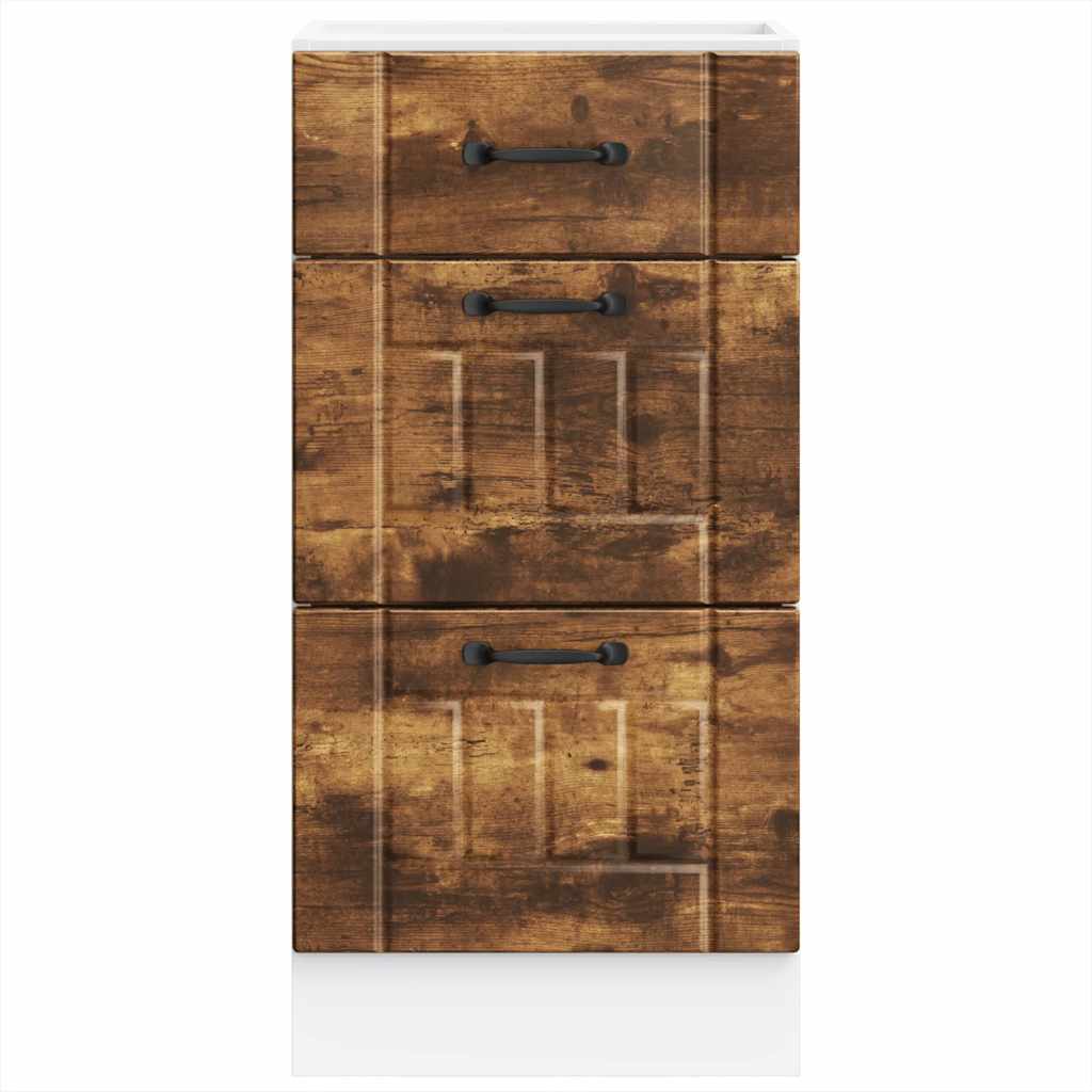 vidaXL ντουλάπι βάσης κουζίνας Lucca Καπνιστή βελανιδιά