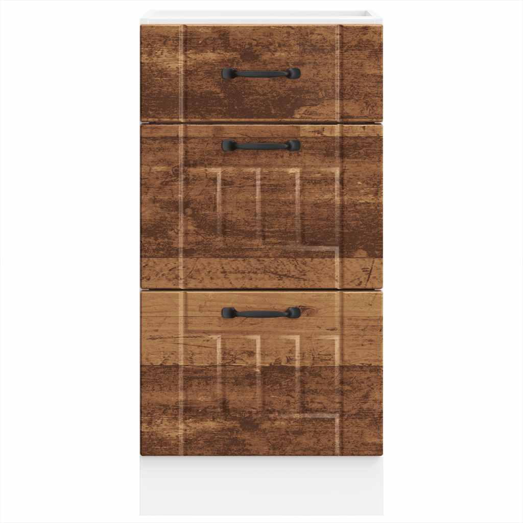 vidaXL ντουλάπι βάσης κουζίνας Lucca Παλαιό ξύλο κατασκευασμένο ξύλο