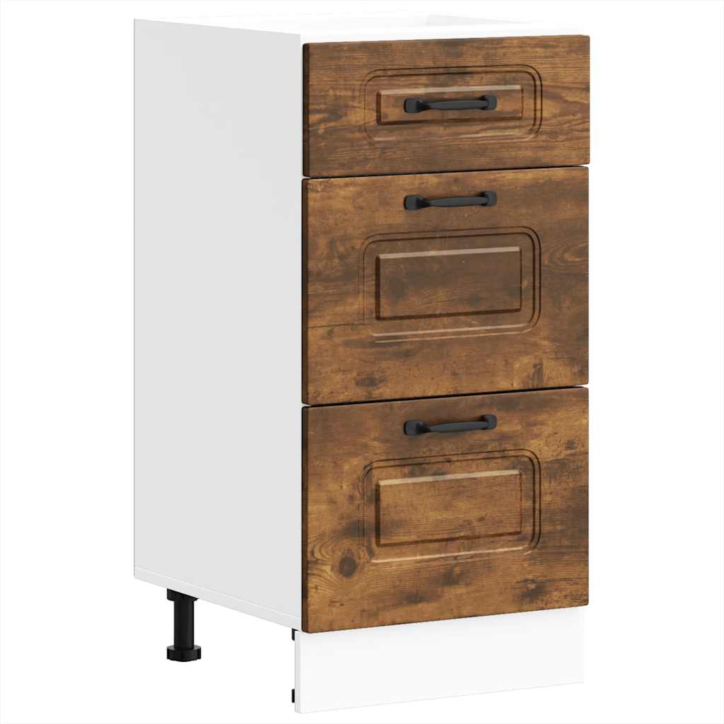 vidaXL ντουλάπι βάσης κουζίνας Kalmar Καπνιστή δρυς Επεξεργασμένο Ξύλο