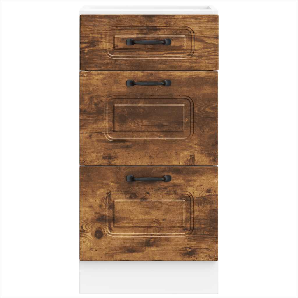 vidaXL ντουλάπι βάσης κουζίνας Kalmar Καπνιστή δρυς Επεξεργασμένο Ξύλο