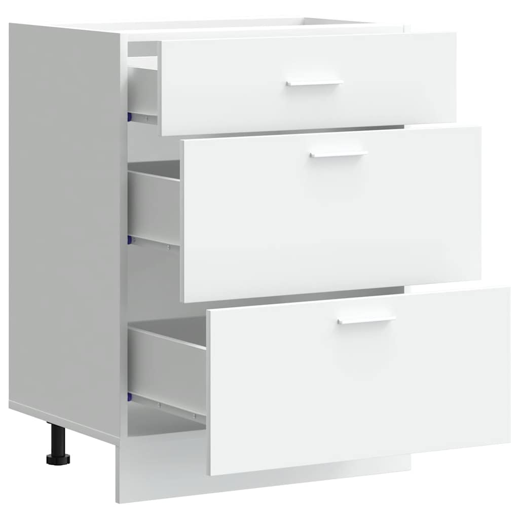 vidaXL ντουλάπι βάσης κουζίνας Lyon Λευκό κατασκευασμένο ξύλο