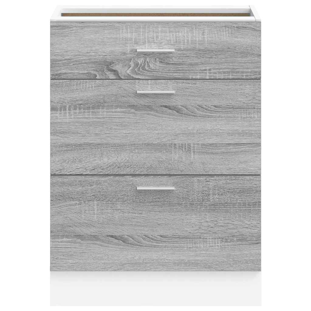 vidaXL Βάση Κουζίνας "Lyon" Γκρι από Τεχνητό Ξύλο Sonoma