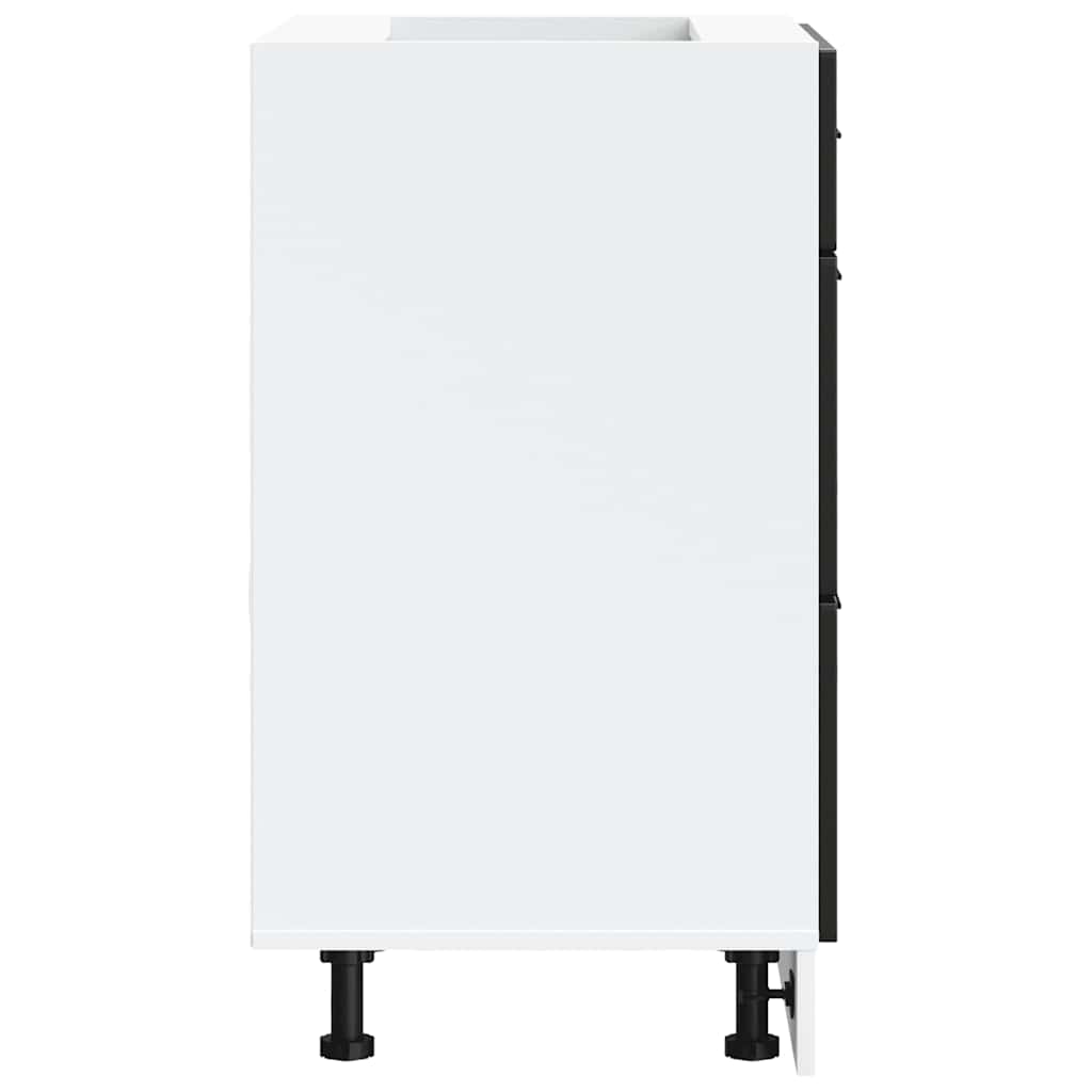 vidaXL ντουλάπι βάσης κουζίνας Porto Μαύρο κατασκευασμένο ξύλο