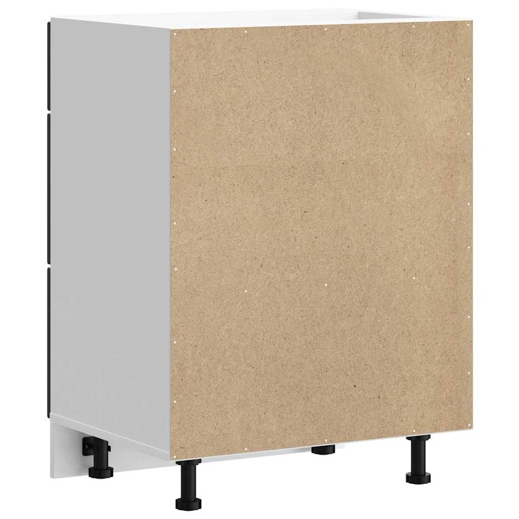 vidaXL ντουλάπι βάσης κουζίνας Porto Μαύρο κατασκευασμένο ξύλο