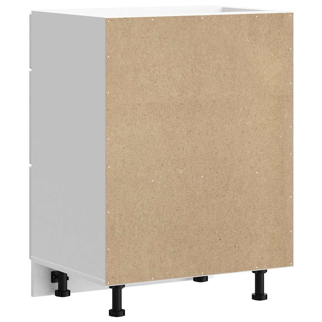 vidaXL Βάση Κουζίνας "Porto" Γυαλιστερό Λευκό Ξύλο Μηχανικής Επεξεργασίας