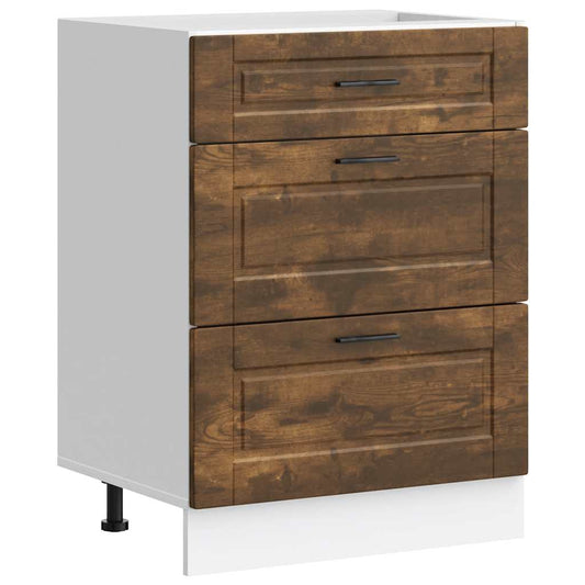 vidaXL ντουλάπι βάσης κουζίνας Porto Καπνιστή βελανιδιά