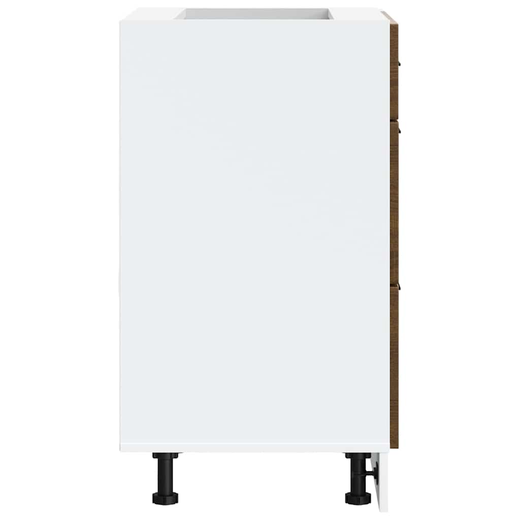 vidaXL ντουλάπι βάσης κουζίνας Porto Καφέ Δρυς κατασκευασμένο ξύλο